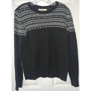 Faded Glory black patterned sweater